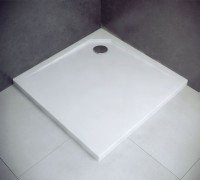 Besco Acro Slim (lapos) szögletes 90x90x3,5 cm öntött márvány zuhanytálca