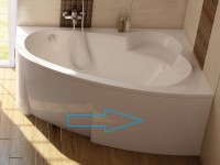 Ravak Asymmetric kád előlap 160 cm, jobbos vagy balos kivitel + Panelkit előlaphoz