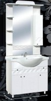 Guido Porcelán Óceán 80 komplett fürdőszoba bútor, sima tükörrel, mosdókagylóval, 7 színben