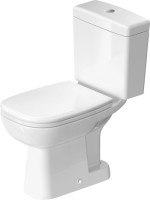 Duravit D-Code Monoblokk WC alsó kifolyású, mélyöblítésű, oldalsó bekötésű tartállyal
