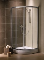 Radaway Premium Plus A 80x80x190 cm íves zuhanykabin, átlátszó üveggel, Easy Clean bevonattal, króm 