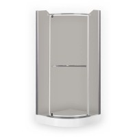 Sanipro Denver 80 cm íves, keret nélküli zuhanykabin, nyíló ajtóval