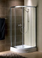 Radaway Premium Plus A 80x80x190 cm íves zuhanykabin, átlátszó üveggel, Easy Clean bevonattal, króm 