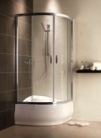 Radaway Premium Plus A 90x90x170 cm íves zuhanykabin, átlátszó üveggel, Easy Clean bevonattal, króm 
