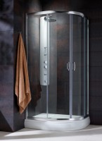 Radaway Premium Plus E  90x80 cm, 190 cm magas íves, aszimmetrikus zuhanykabin