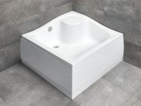 Radaway Korfu C szögletes zuhanytálca 80x80 cm, előlappal, lábbal, szifonnal és leeresztővel