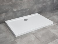 Radaway Doros D szögletes aszimmetrikus zuhanytálca 110x80 cm, szifonnal