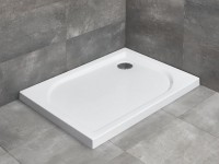 Radaway Delos D szögletes, aszimmetrikus zuhanytálca 90x75 cm, szifonnal