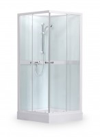 Roltechnik Project Line Simple Square komplett, 80x80 cm szögletes hátfalas zuhanykabin, tálcával