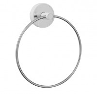 Roltechnik Optimo White törölközőtartó gyűrű 6220-99 fehér-króm rozsdamentes fürdőszobai