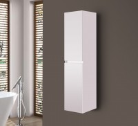 Wellis Elois fali, magas kiegészítő fürdőszobaszekrény, fényes fehér színben