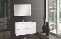 Wellis Elois 80 komplett fürdőszobabútor, fényes fehér színben