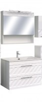 Guido Prémium Orlando 60 cm komplett fürdőszobabútor mosdóval, LED világítással együtt, White (fénye
