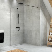 Roltechnik New Trendy Velio Black Walk In zuhanyfal 110x200 cm