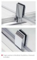 Roltechnik ECDO1N Exclusive Line 89x250 cm nyíló ajtós zuhanyajtó, Brillant ezüst kerettel