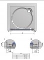 Roltechnik ECDO1N Exclusive Line 90x250 cm nyíló ajtós zuhanyajtó, Fekete elox kerettel