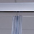 Roltechnik Lega Line LLR2 80x80 cm íves zuhanykabin, tolóajtóval, Grape üveggel, brillant profil