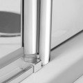 Roltechnik Lega Line LLS2 100x80 cm zuhanykabin tolóajtóval, átlátszó üveggel, brillant profil
