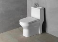 Sapho Hygie monoblokkos WC, alsó-hátsó kifolyású, lecsapódásmentes WC-ülőkével, mosdóval