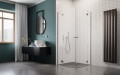Radaway Torrenta KDD 100Jx80B cm aszimmetrikus zuhanykabin, dupla kifelé nyíló ajtóval, átláts