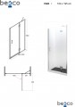Besco Viva 100x195 cm zuhanyajtó, nyíló ajtóval, jobbos vagy balos kivitelben
