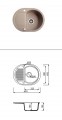 Marmorin Duro kerek 1 medencés gránit mosogató + rövid csepegtetővel 12 színben választható