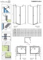 Radaway Torrenta KDJ 100Jx90 cm szögletes, aszimmetrikus zuhanykabin, nyílóajtóval, átlátszó