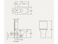 Arezzo Design Vermont perem nélküli monoblokk alsó-hátsó kifolyású WC + tartály  AR-602R