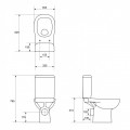 Cersanit Facile monoblokk WC hátsó kifolyású + tartály + WC ülőke SZETT KIÁRUSÍTÁS
