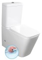 Sapho Porto PC102WR monoblokk WC perem nélküli, alsó-hátsó kifolyású, tartállyal, ülőke n