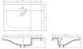 Arezzo Design Metis 70 cm pultba, bútorba építhető akril mosdó AR-145570