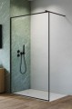 Radaway Nes Black Walk-in II 100 Frame zuhanyfal, átlátszó üveggel, matt fekete profillal