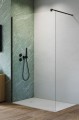 Radaway Nes Black Walk-in II 100 zuhanyfal, átlátszó üveggel, matt fekete profillal