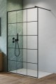 Radaway Nes Black Walk-in II 70 Factory zuhanyfal, átlátszó üveggel, matt fekete profillal