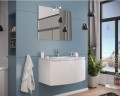 Savini Giulia 80 cm komplett fürdőszobabútor szett F00-00 Magasfényű fehér színben