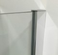 Wellis Pure 90 cm zuhanyajtó két fal közé, 1 nyílóajtóval, átlátszó üveggel + Easy Clean