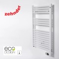 Zehnder Aura elektromos törölközőszárító radiátor, egyenes, fehér 900x500 mm