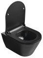 Sapho Avva Slim, lecsapódásmentes WC ülőke, fekete 100787-110