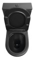 Sapho Paco PC1012WRB fekete monoblokk WC perem nélküli, alsó-hátsó kifolyású, tartállyal, ü
