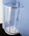 Sapho Easy Line 90x90 cm íves zuhanykabin, Brick (intim, nem átlátszó) üveggel
