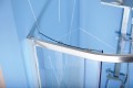 Sapho Easy Line 80x100 cm íves, aszimmetrikus zuhanykabin, átlátszó üveggel