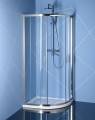 Sapho Easy Line 80x100 cm íves, aszimmetrikus zuhanykabin, átlátszó üveggel