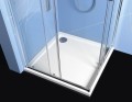 Sapho Easy Line 80x90 cm szögletes, aszimmetrikus zuhanykabin, átlátszó üveggel
