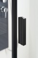 Sapho Zoom Line Black 90x90 cm szögletes zuhanykabin nyíló ajtókkal, átlátszó üveggel, feket