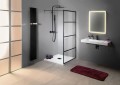 Sapho Gelco Cure Black 70x200 cm Walk-in zuhanyfal