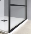 Sapho Gelco Cure Black 90x200 cm Walk-in zuhanyfal