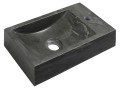 Sapho Blok kőmosdó 40x10x22 cm, szögletes, fekete 2401-28
