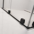 Radaway Furo Black Walk-in II 80 balos zuhanyfal, átlátszó üveggel, matt fekete profillal