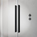 Radaway Furo Black Walk-in II 80 balos zuhanyfal, átlátszó üveggel, matt fekete profillal