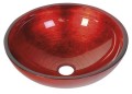 Sapho Murano Rosso üvegmosdó, 40x14 cm, piros AL5318-63